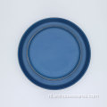 Ronde vorm blauw goud rand kleur glazuur serviesgoed